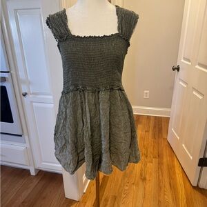 Green Smocked Romper